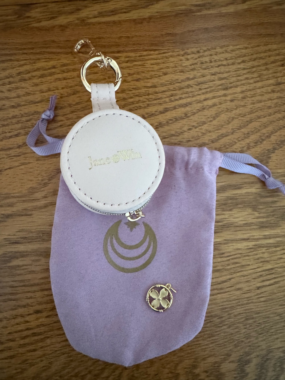 Jane Win advent calendar flower charm and charm/jane win coin holder keychain